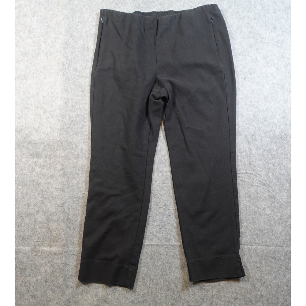 J. Jill Pants Womens 14 Petite Black Essential Cotton Stretch Pull On 25"